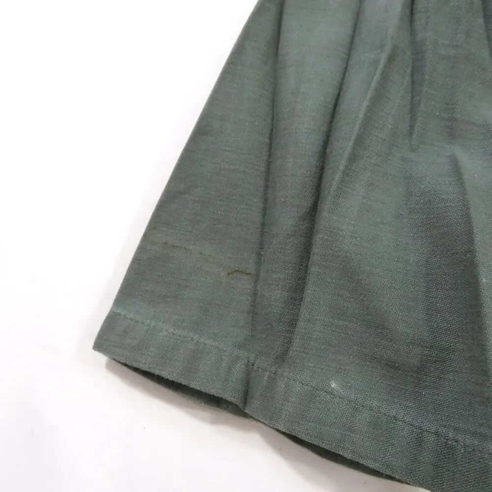 Vietnam Era Sage Green Shirt Cotton Sateen USAF Shirt Button Up Sz S 1960s